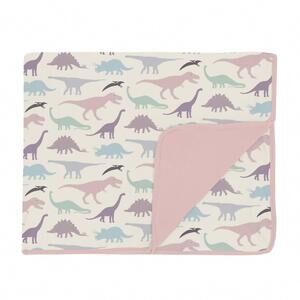 NEW KICKEE toddler's dino museum blanket in lavender